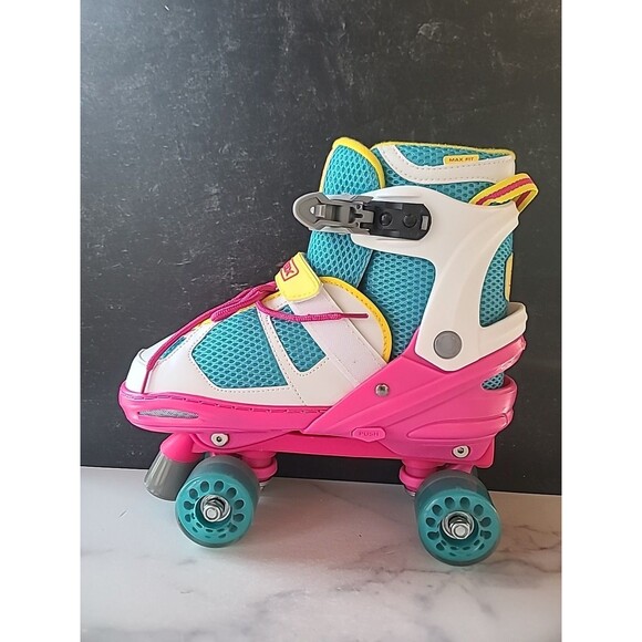 DBX Girls Large Sz 5-8 Express Quad Skate Set Roller Skates W/ Protective Pads - Picture 4 of 12